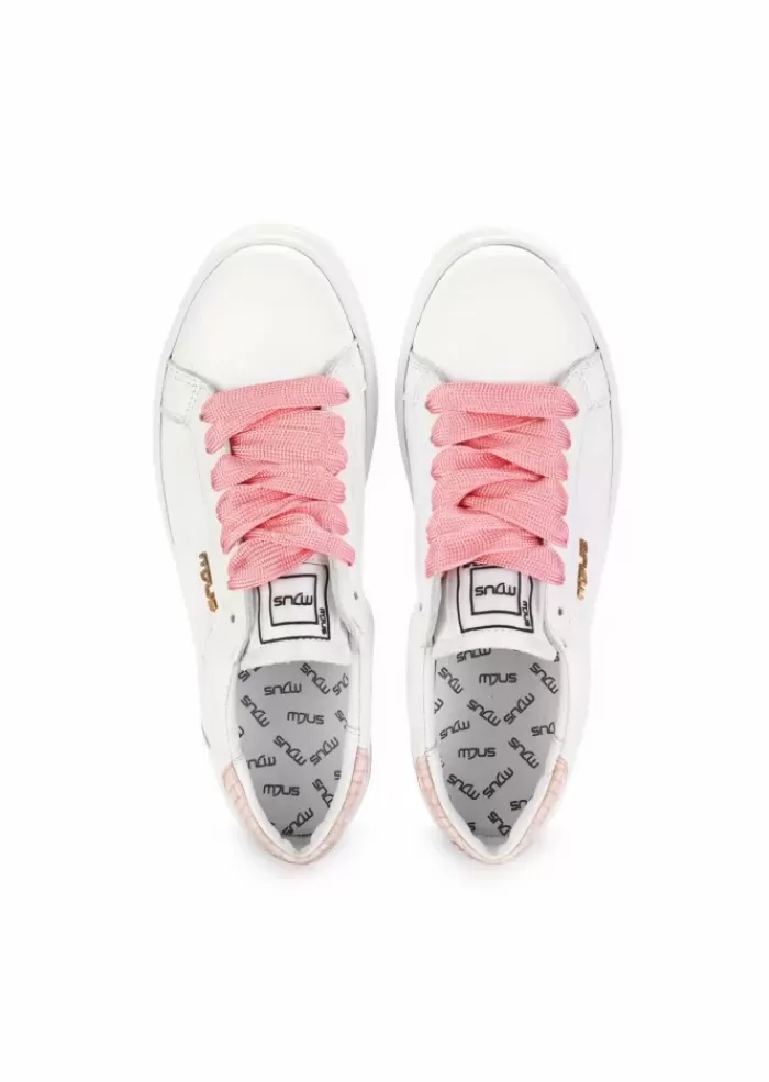 Clearance | Sneakers Platform Pelle Bianco Rosa Sneakers