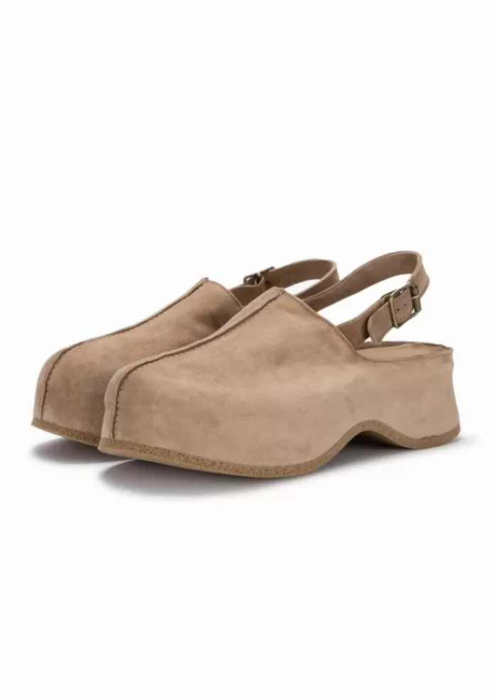 Fashion | Sandali Mules Zoccolo Marrone Mandorla Sandali