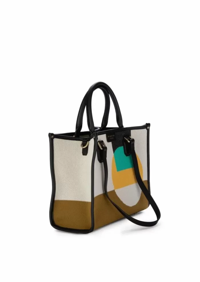 Store | Borsa A Spalla Bauhaus Bianco Marrone Giallo Tracolle