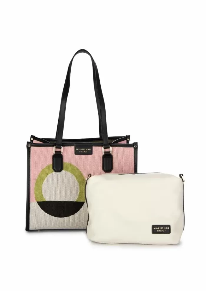 Store | Borsa A Spalla Bauhaus Rosa Bianco Tracolle