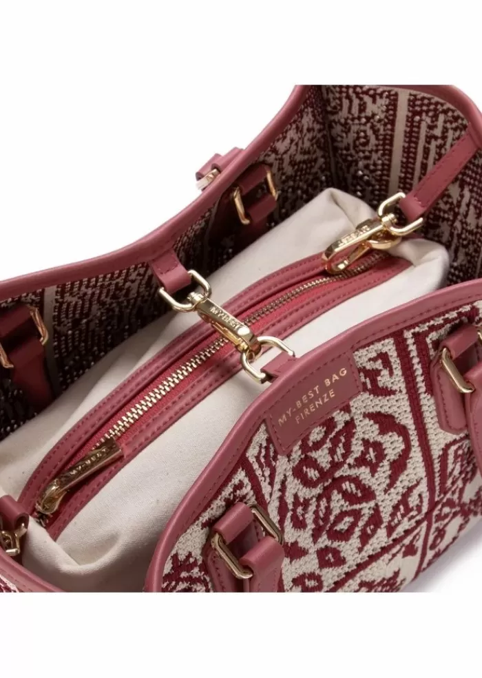 Outlet | Borsa A Spalla Lisbona Mineral Rosso Bianco Tracolle