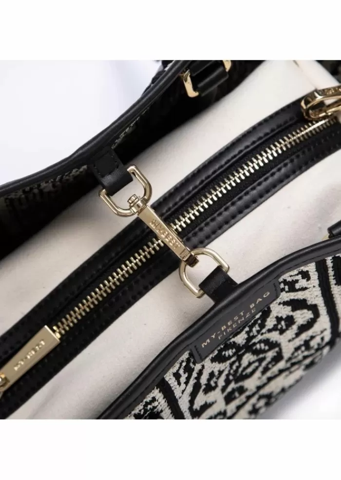 Sale | Borsa A Spalla Lisbona Nero Bianco Tracolle