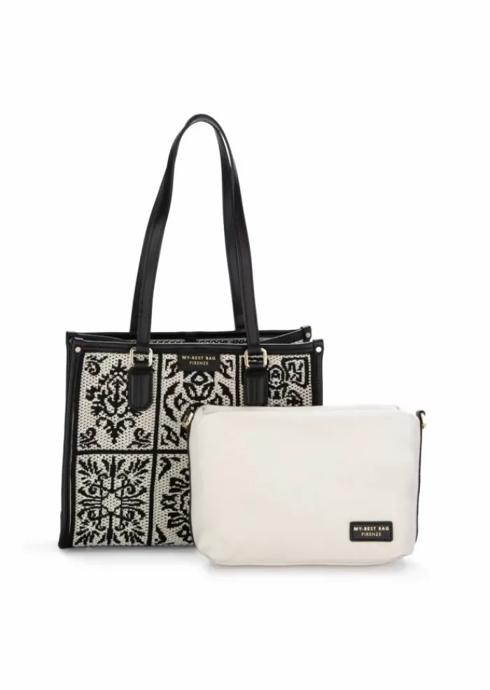 Sale | Borsa A Spalla Lisbona Nero Bianco Tracolle