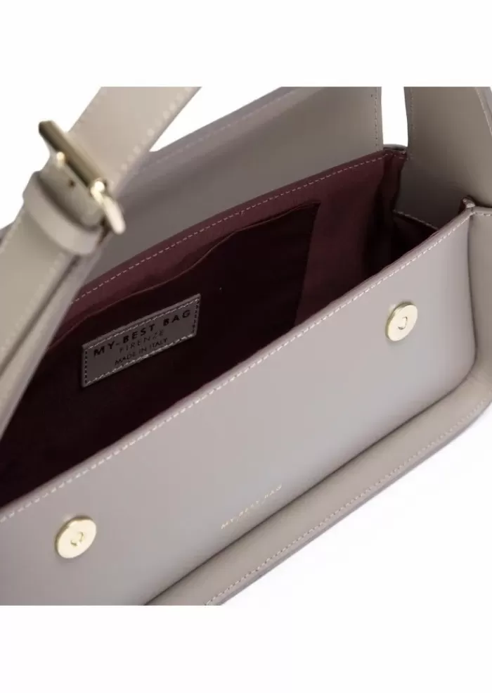 Fashion | Borsa A Spalla Lizbeth Grigio Tortora Borse A Spalla
