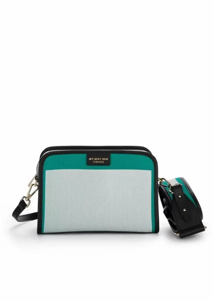 Hot | Borsa A Tracolla Garden Bianco Verde Nero Tracolle