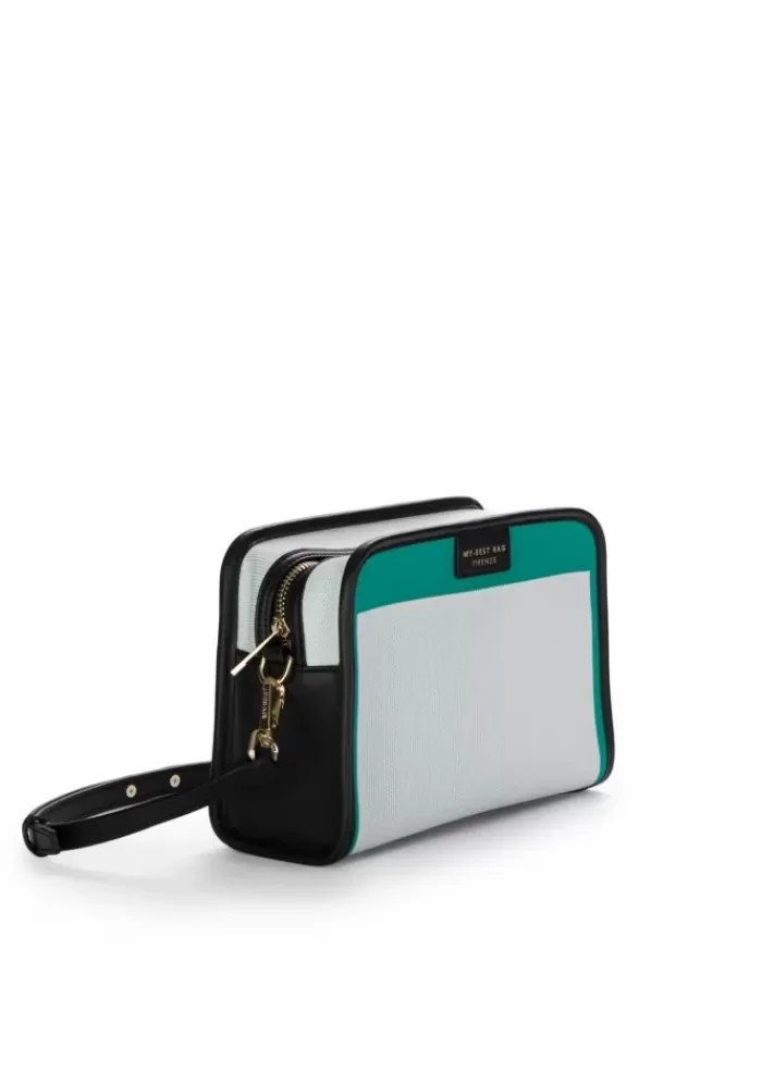 Hot | Borsa A Tracolla Garden Bianco Verde Nero Tracolle