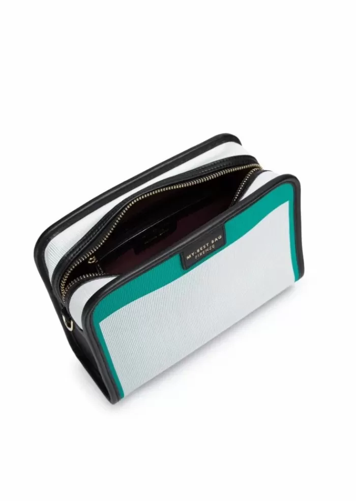 Hot | Borsa A Tracolla Garden Bianco Verde Nero Tracolle