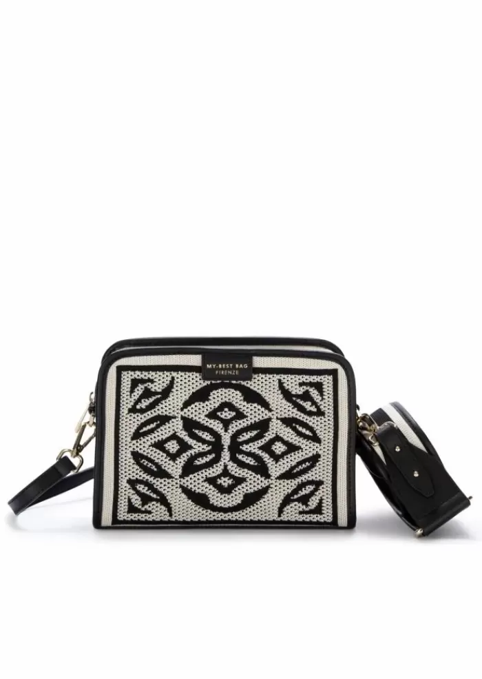 Outlet | Borsa A Tracolla Lisbona Nero Bianco Tracolle