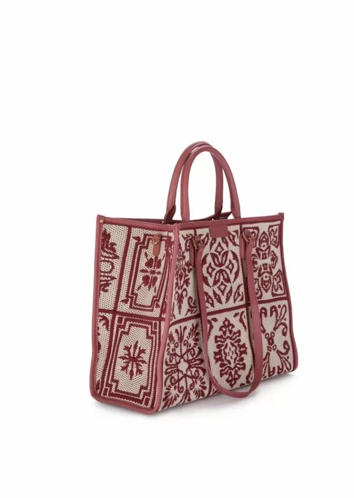 Cheap | Borsa Shopper Lisbona Mineral Rosso Bianco Tracolle