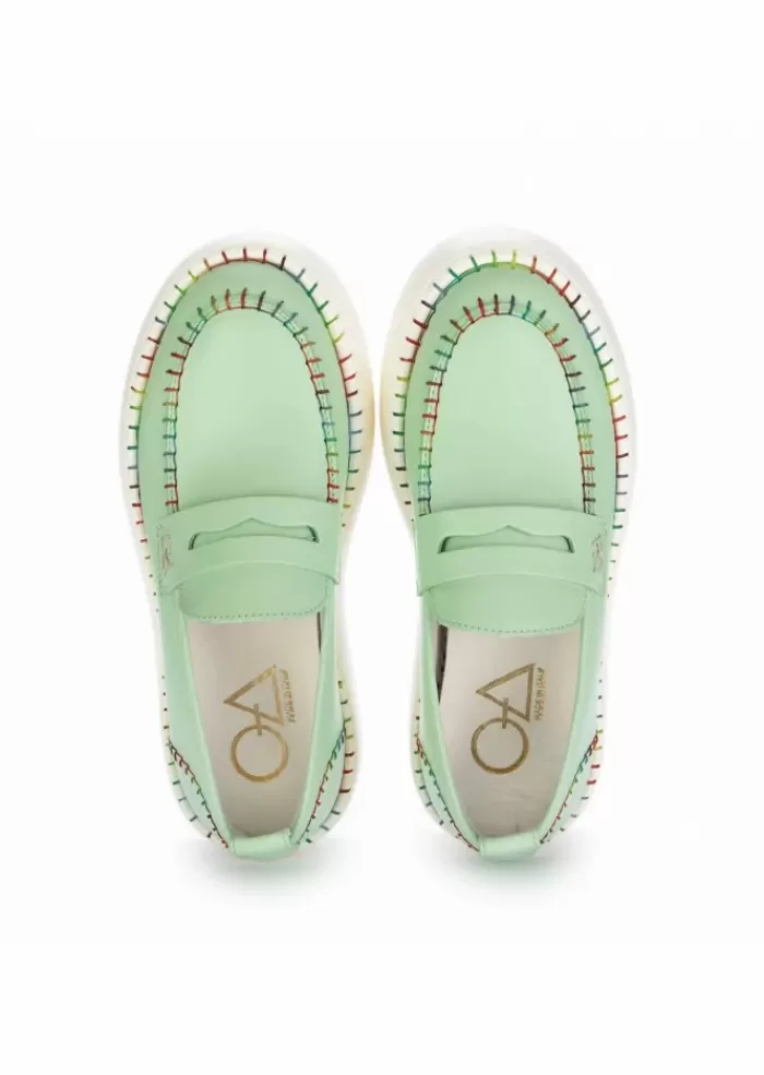 Outlet | Mocassini Happy Calf Verde Mocassini