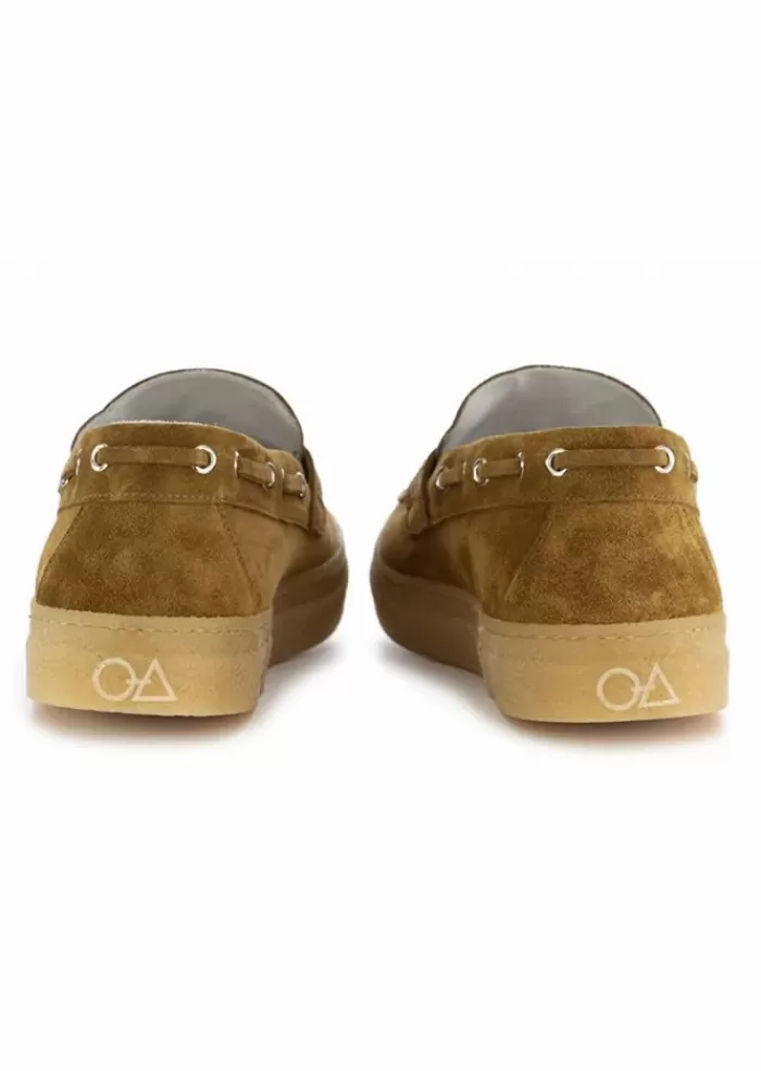 Store | Mocassino Suola Gomma Foderato Scamosciato Khaki Mocassini