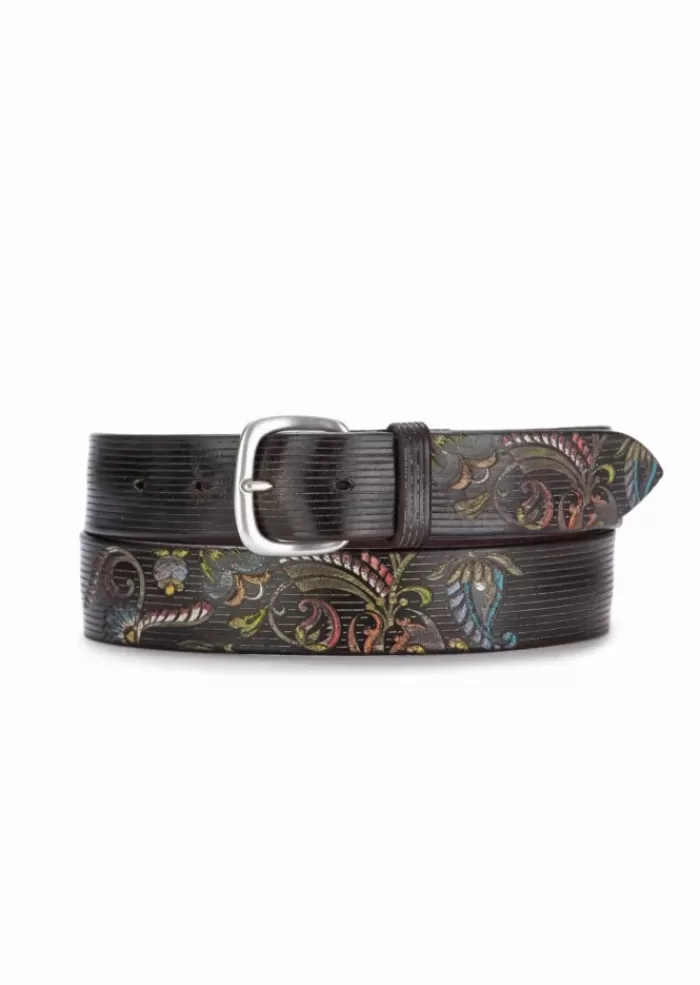 Best Sale | Cintura Paisley Cuoio Marrone Cinture