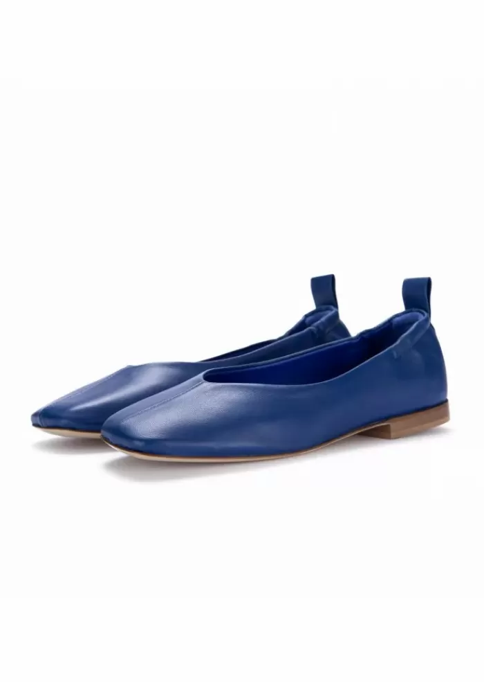 Shop Oronero | Ballerine Pelle Blu Cobalto Ballerine