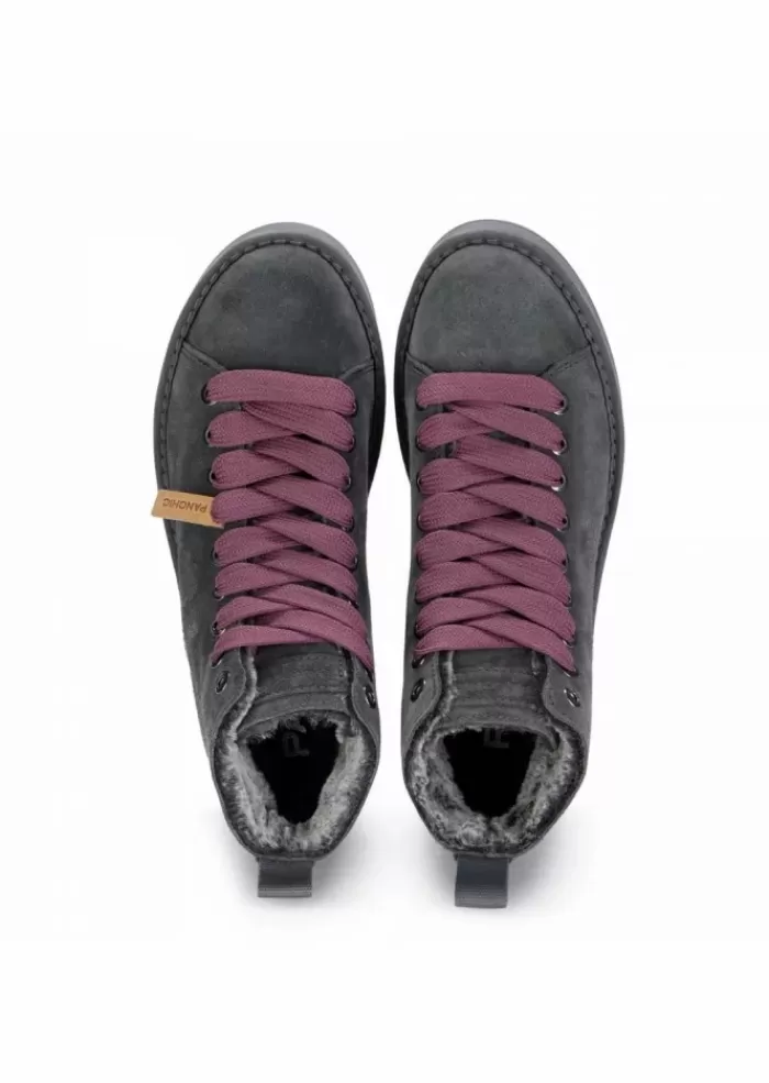 Store | Sneakers Alte Con Lacci A Trama Larga Viola Grigio Stivali