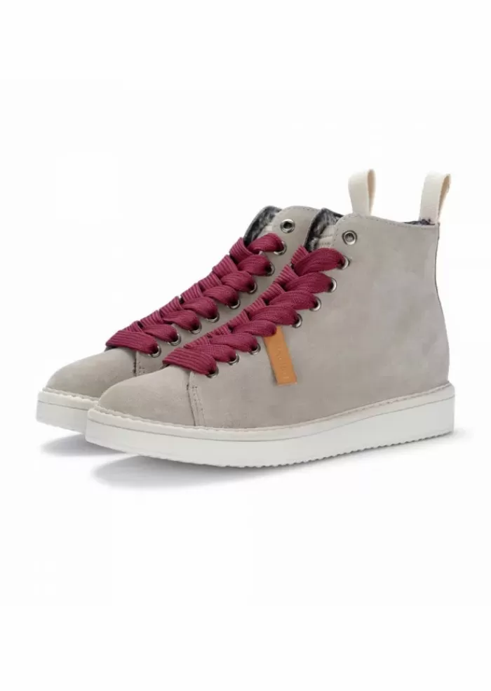 Best Sale | Sneakers Con Lacci A Trama Larga Bordeaux Grigio Stivali
