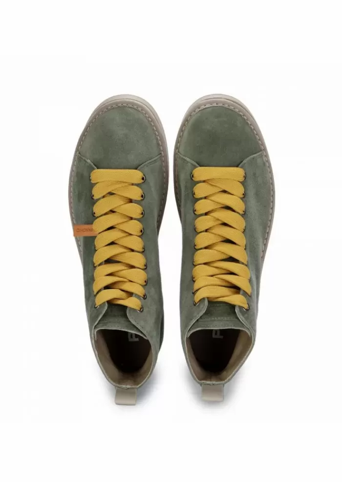 Shop | Stivaletti In Pelle Scamosciata Con Lacci Gialli Verde Sneakers