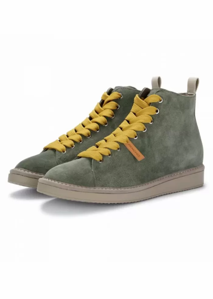 Shop | Stivaletti In Pelle Scamosciata Con Lacci Gialli Verde Sneakers