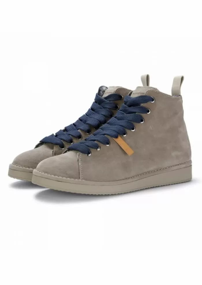 Clearance | Stivaletti In Pelle Scamosciata Lacci Blu Grigio Sneakers