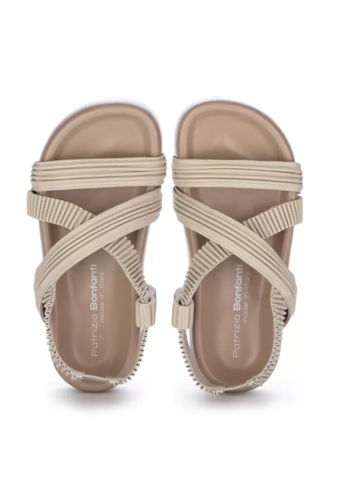 Clearance | Sandali Nico Plisse Beige Sandali