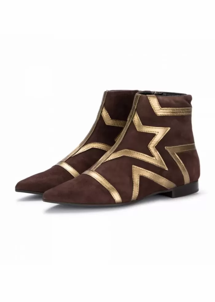 Store | Stivaletti A Punta Con Zip Ilary Marrone Stivali