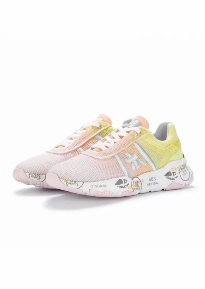 Online | Sneakers Buff Rete Sfumatura Rosa Giallo Sneakers