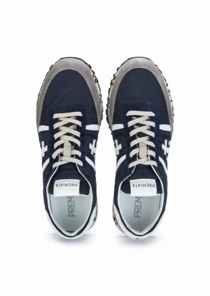 Hot | Sneakers Uomo Sean Blu Foderate In Pelle Sneakers