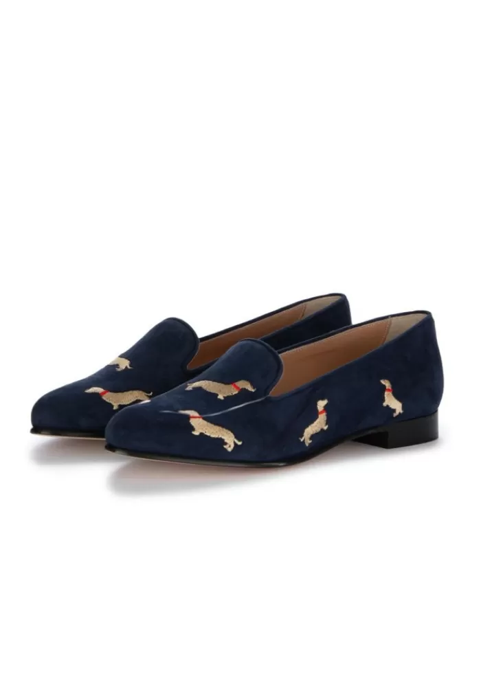 Outlet | Ballerine Camoscio Bassotti Blu Ballerine