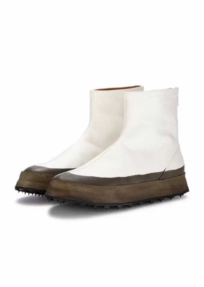 Fashion | Tronchetti Snow Fix Pelle Bianco Verde Stivali