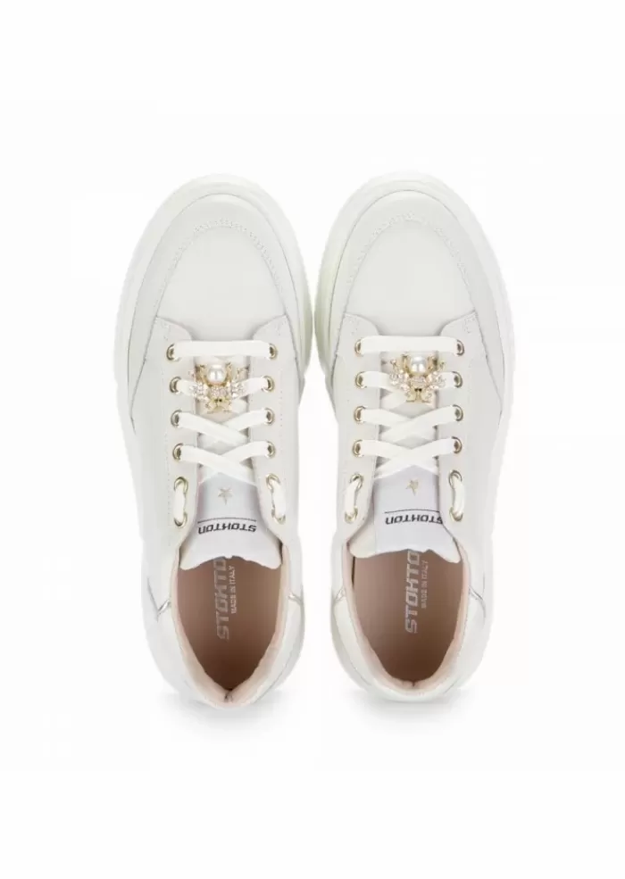 Flash Sale | Sneakers Vitello Off Bianco Rosa Sneakers