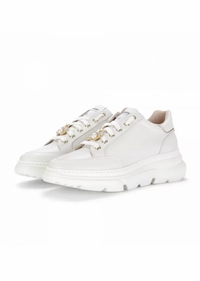 Flash Sale | Sneakers Vitello Off Bianco Rosa Sneakers