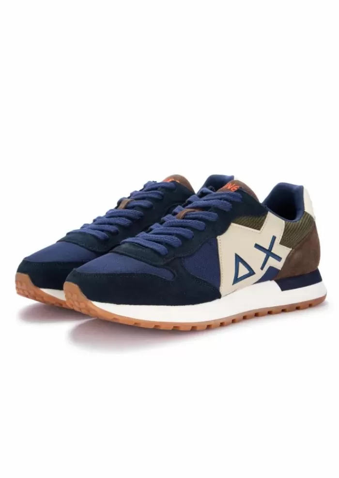 Outlet | Sneakers Jaki Winter Camoscio Nylon Blu Scuro Sneakers