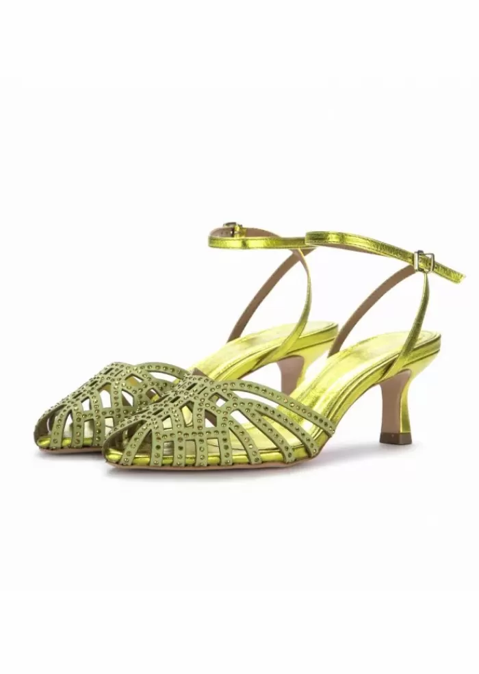 Online | Sandali Con Tacco Luce Verde Metallizzato Sandali