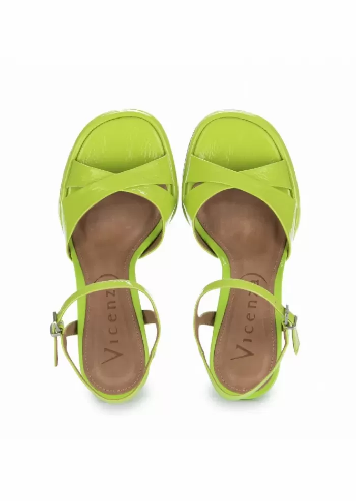 Clearance | Sandali Tacco Grinch Pelle Verde Acido Sandali