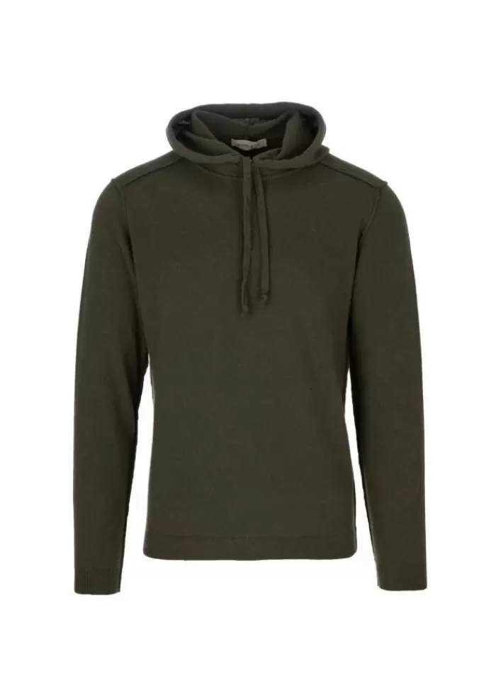 Outlet Wool & Co | Maglione Cappuccio Verde Maglieria