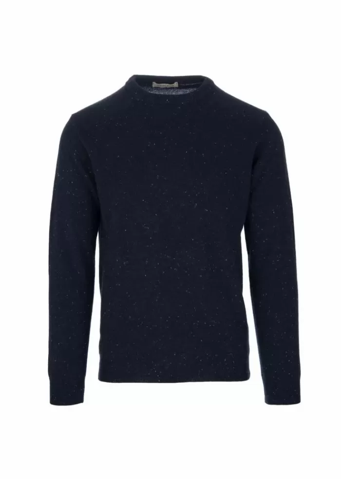 Clearance Wool & Co | Maglione Girocollo Puntinato Blu Maglieria