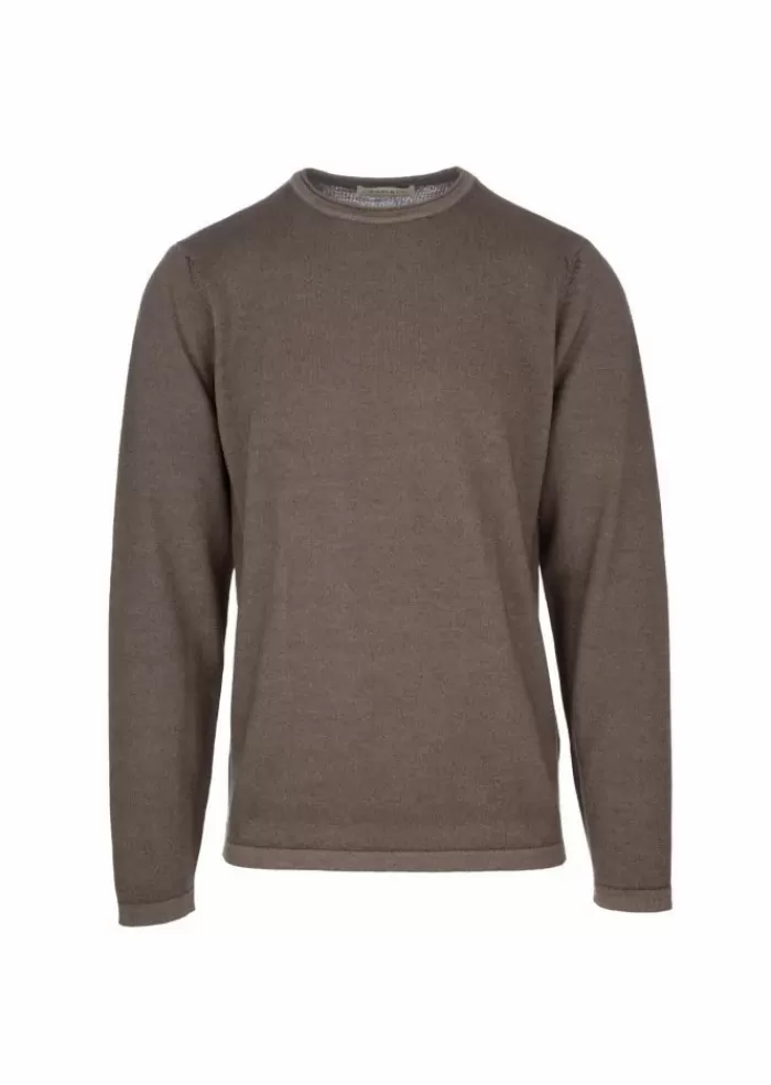 Discount Wool & Co | Maglione Lana Merino Marrone Maglieria