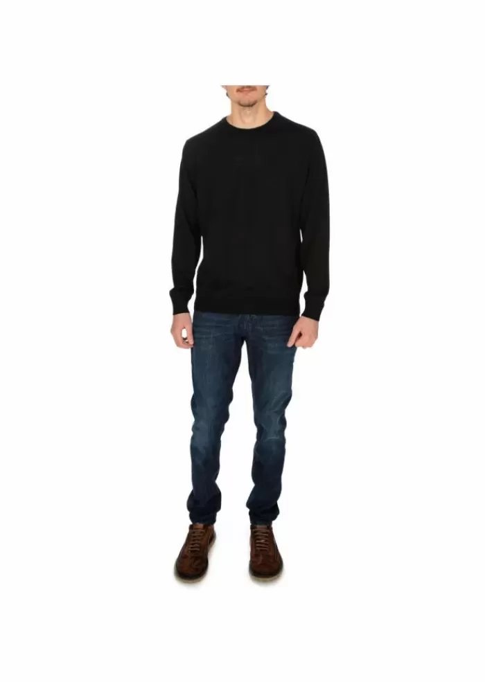 Shop Wool & Co | Maglione Lana Merino Nero Maglieria