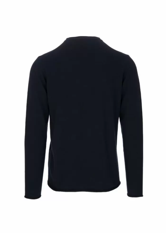 Shop Wool & Co | Maglione Taglio Vivo Blu Scuro Maglieria